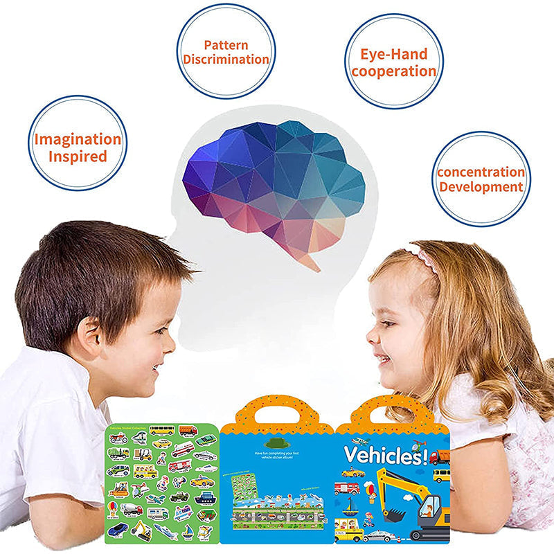 Klistermärke för barn som lär sig pedagogiska leksaker