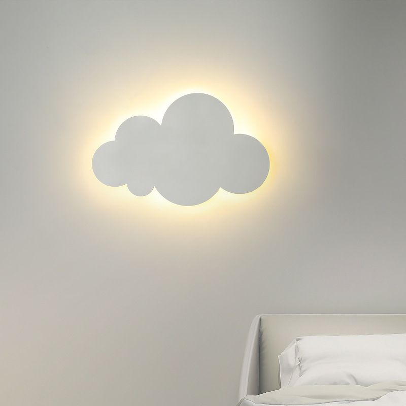 Modern Style Cloud Shape Vägglampa Akryl 1 Ljus Vägglampa i Vit