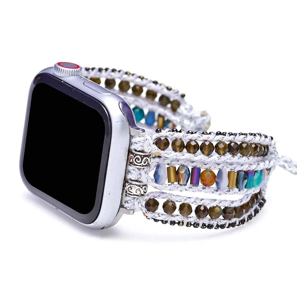 Justerbart Gold Obsidian Apple Watch-armband